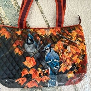Bradford Exchange quilted fall bird tote